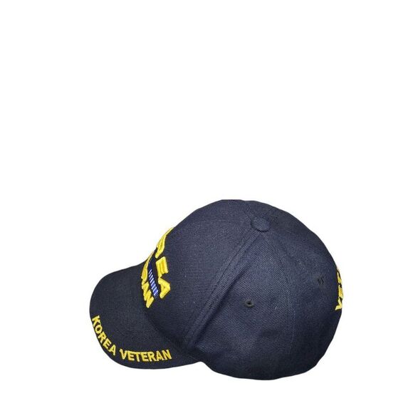 Korea Veteran Embroidered‎ Cap Military Honor Hat Adjustable Strap Dark Blue - Picture 4 of 5